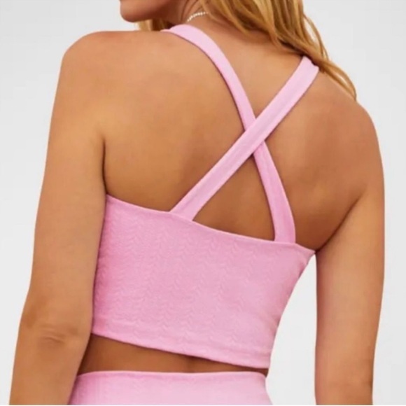 BEACH RIOT Mindy Sports Bra in Prism Pink, SMALL - Picture 3 of 4